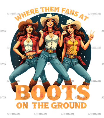 Where Them Fans At Boots On The Ground-16 DTF Transfer