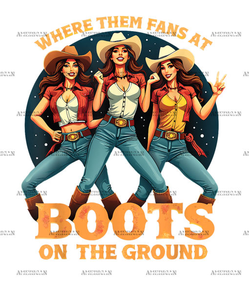 Where Them Fans At Boots On The Ground-16 DTF Transfer