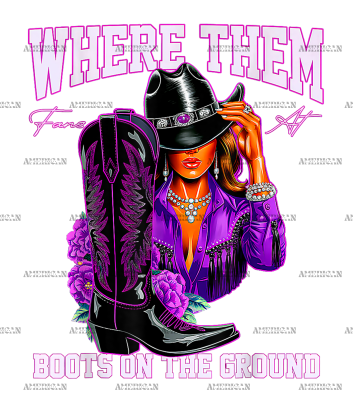 Where Them Fans At Boots On The Ground-21 DTF Transfer