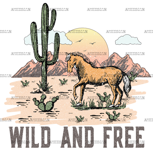 Wild And Free-2 DTF Transfer