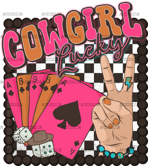 Cowgirl Lucky DTF Transfer