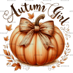 Autumn Girl Pumpkin DTF Transfer