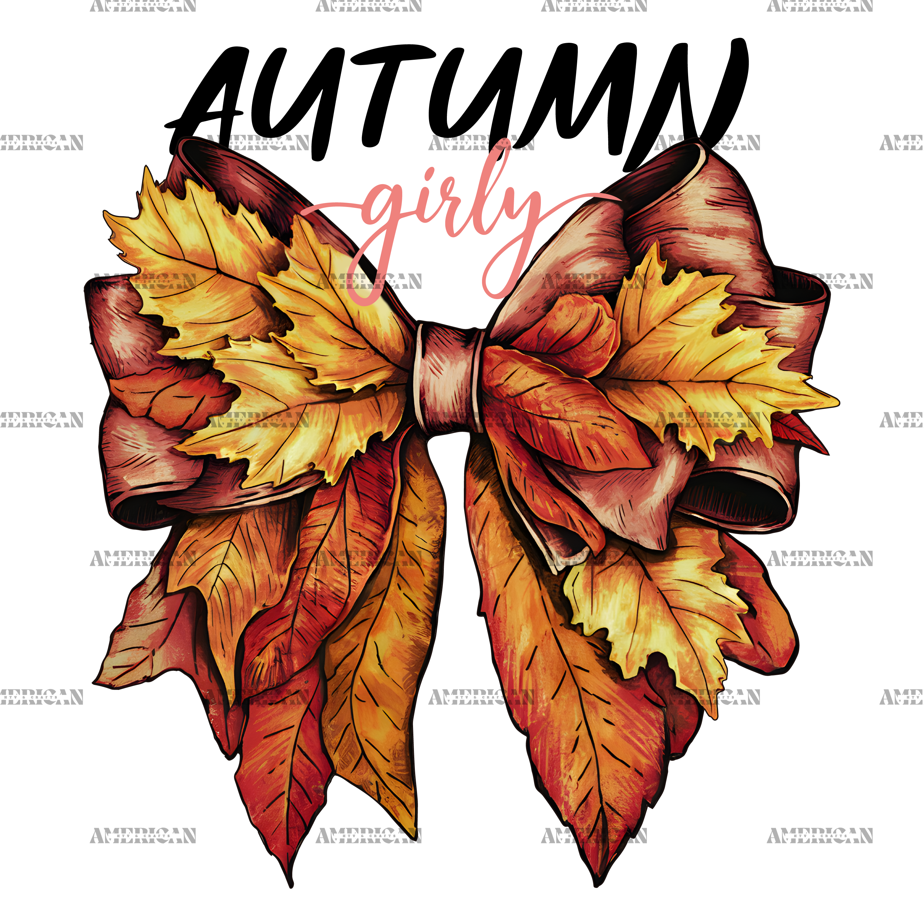 Autumn Girly Bow-3 DTF Transfer