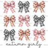 Autumn Girly Bows-1 DTF Transfer