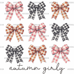 Autumn Girly Bows-1 DTF Transfer