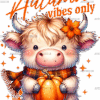 Autumn Vibes Only Cow DTF Transfer