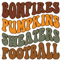 Bonfires Pumpkin Sweaters Football DTF Transfer