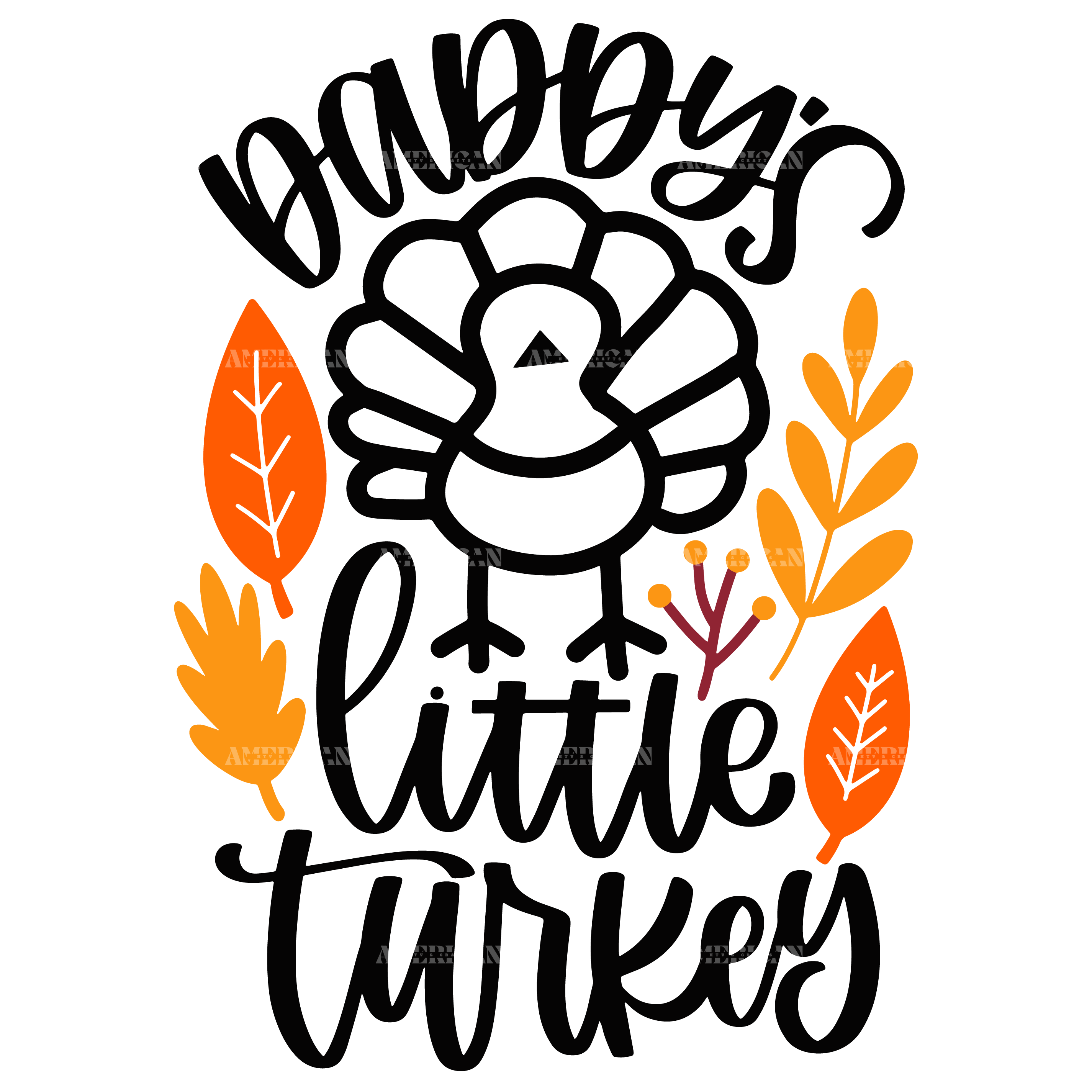 Daddy's Little Turkey DTF Transfer