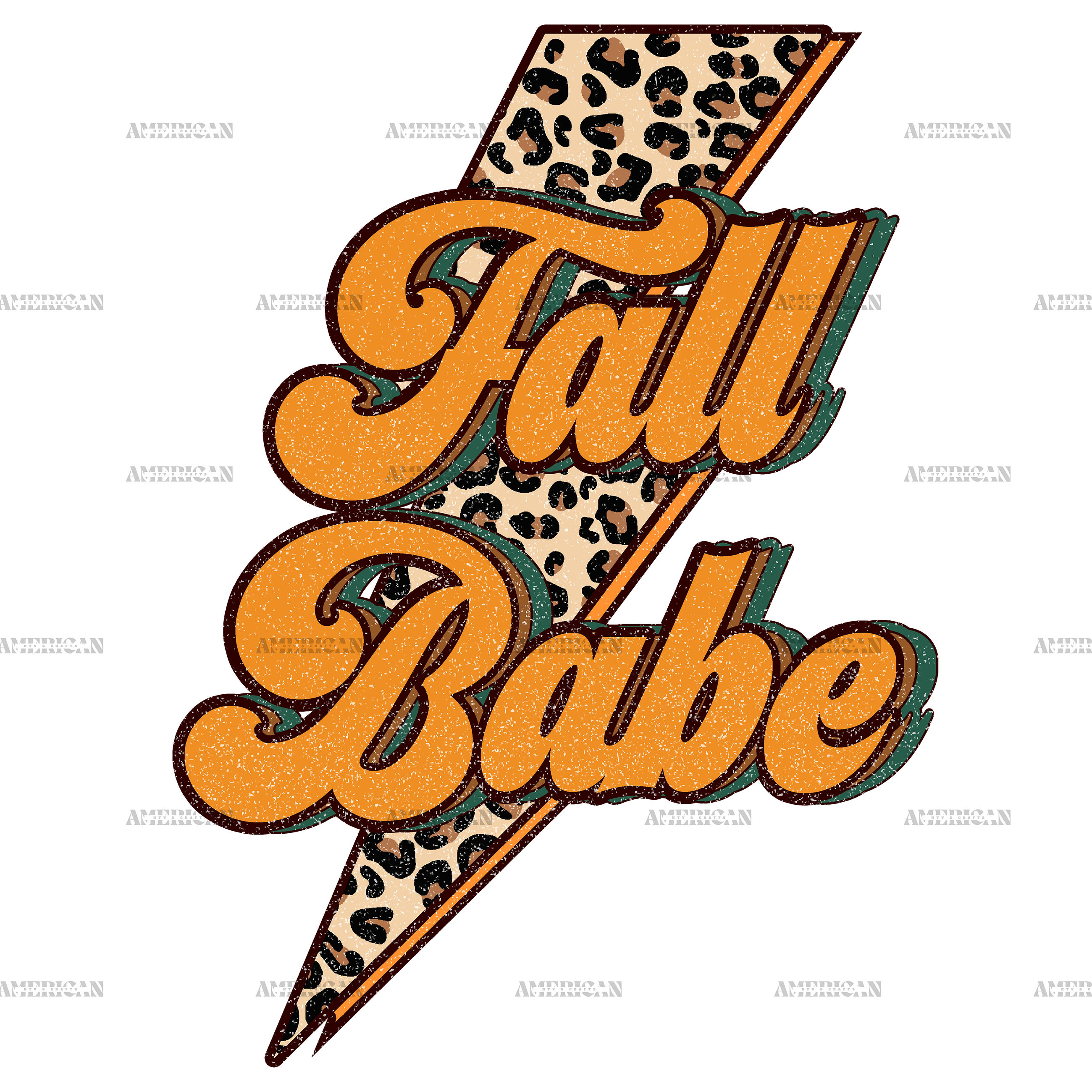Fall Babe Bolt Dotted DTF Transfer