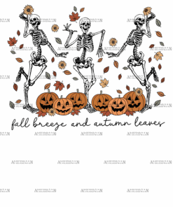 Fall Breeze And Autumn Leaves DTF Transfer