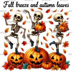 Fall Breeze And Autumn Leaves-3 DTF Transfer