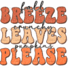 Fall Breeze Crunchy Leaves Dotted DTF Transfer