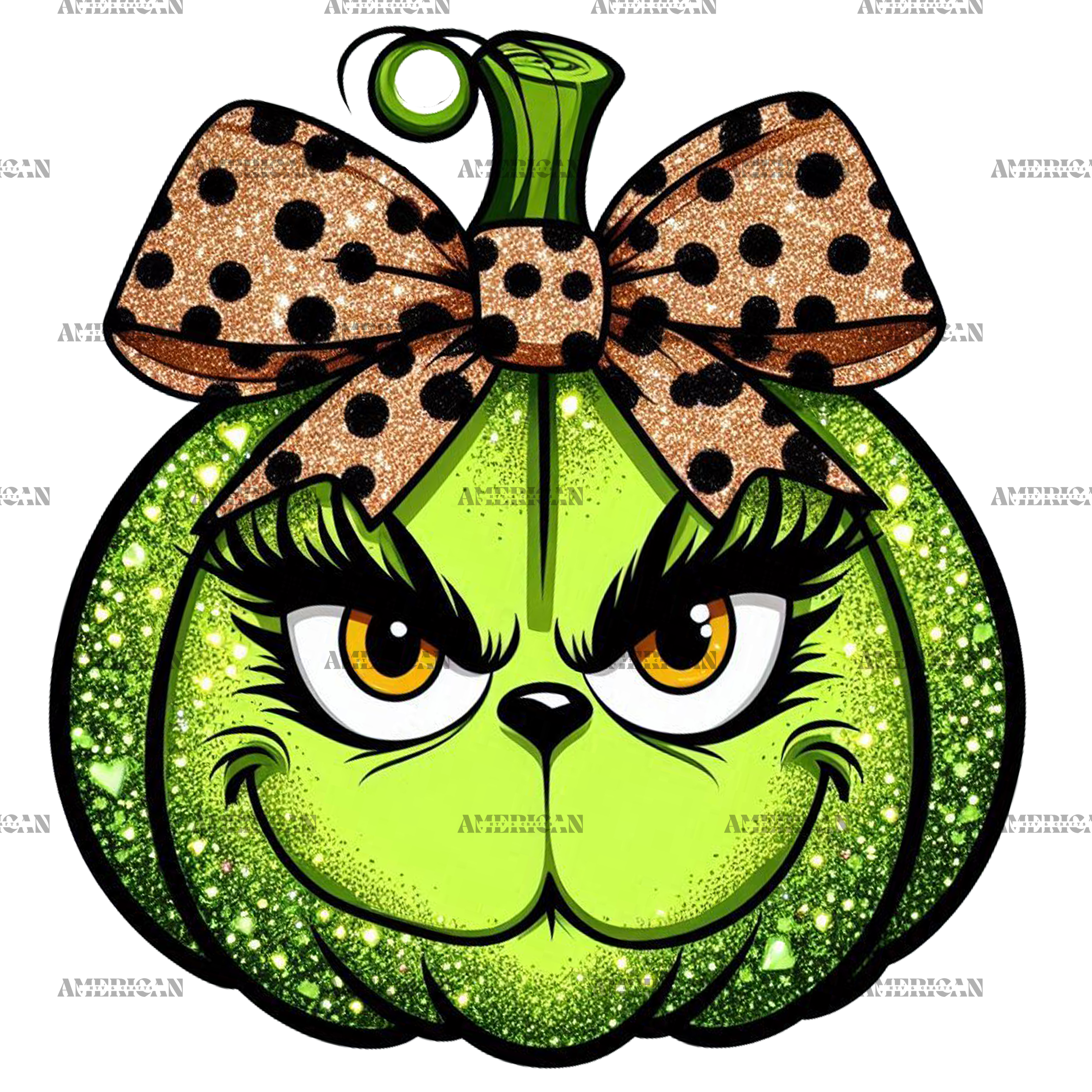 Fall Grinch Pumpkin DTF Transfer