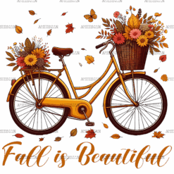 Fall Is Beautiful Bicycle DTF Transfer