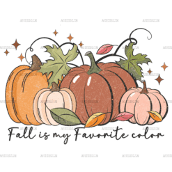 Fall Is My Favorite Color Pumpkin Dotted DTF Transfer