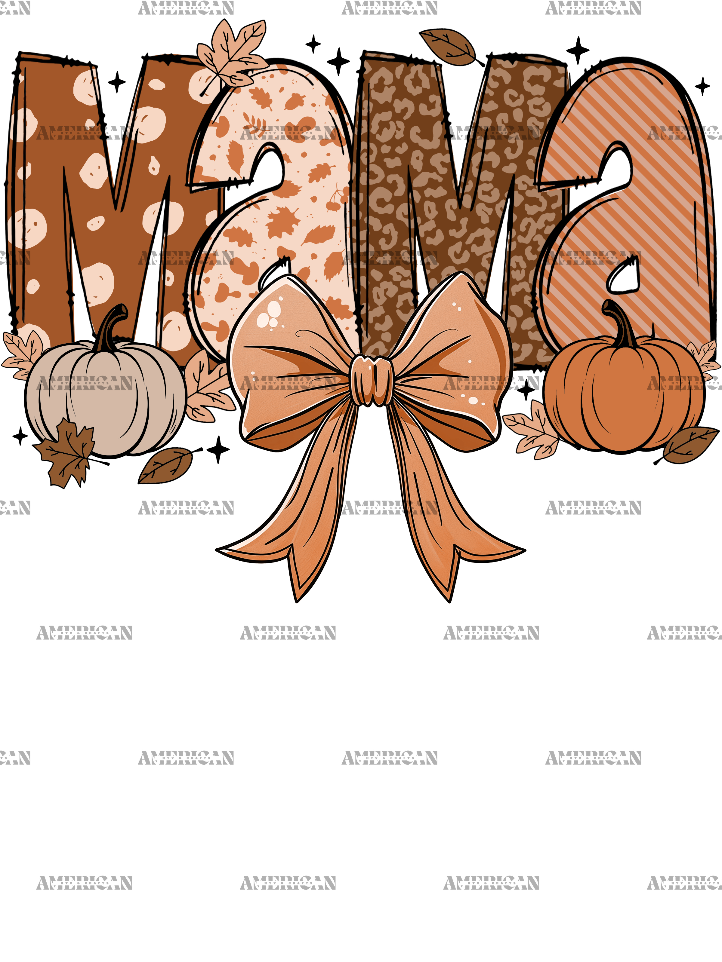 Fall Mama Bow DTF Transfer