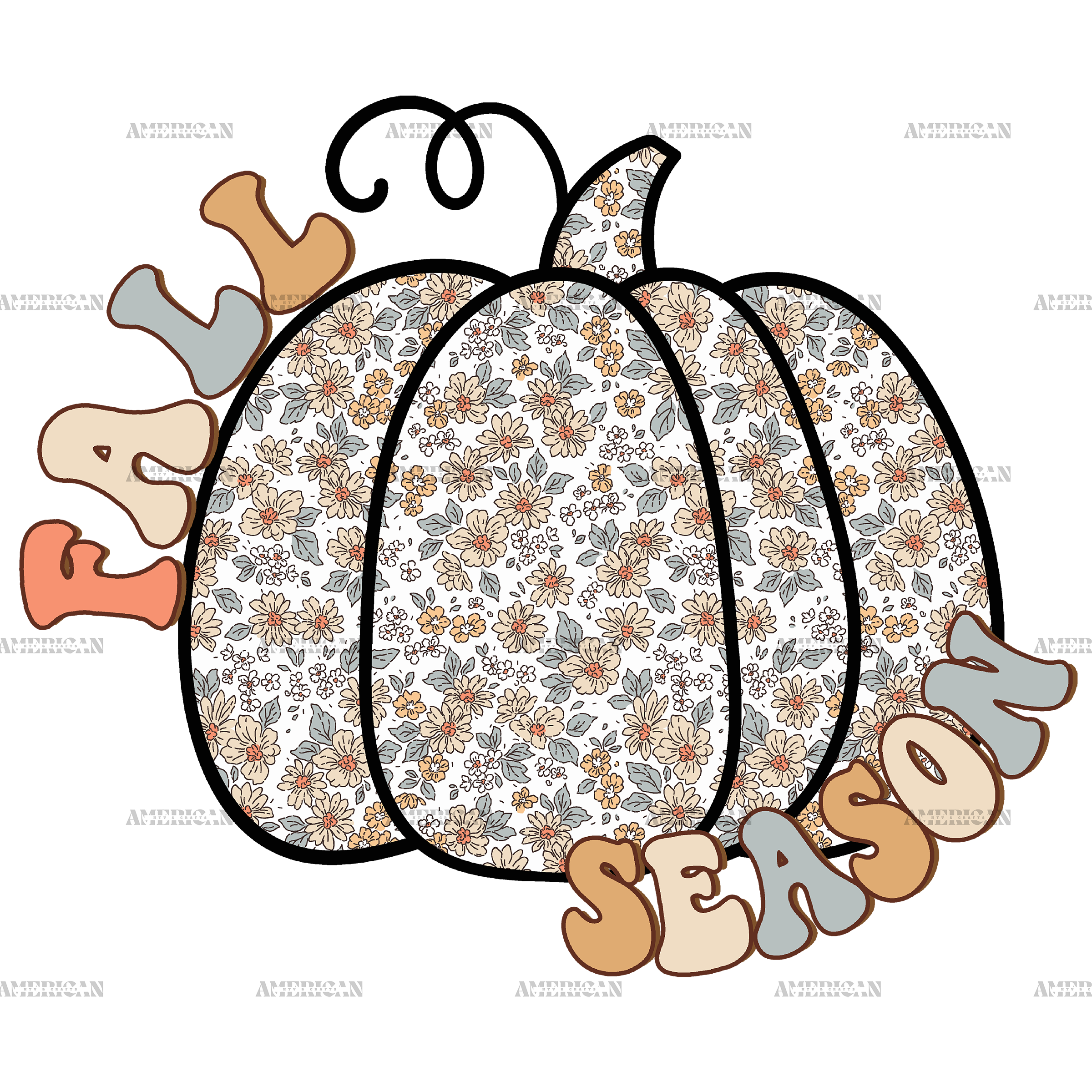 Fall Season Pumpkin DTF Transfer