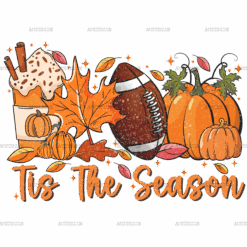 Fall Tis The Season Football Dotted DTF Transfer