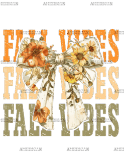 Fall Vibes Bow-2 DTF Transfer