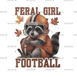 Feral Girl Football-2 DTF Transfer