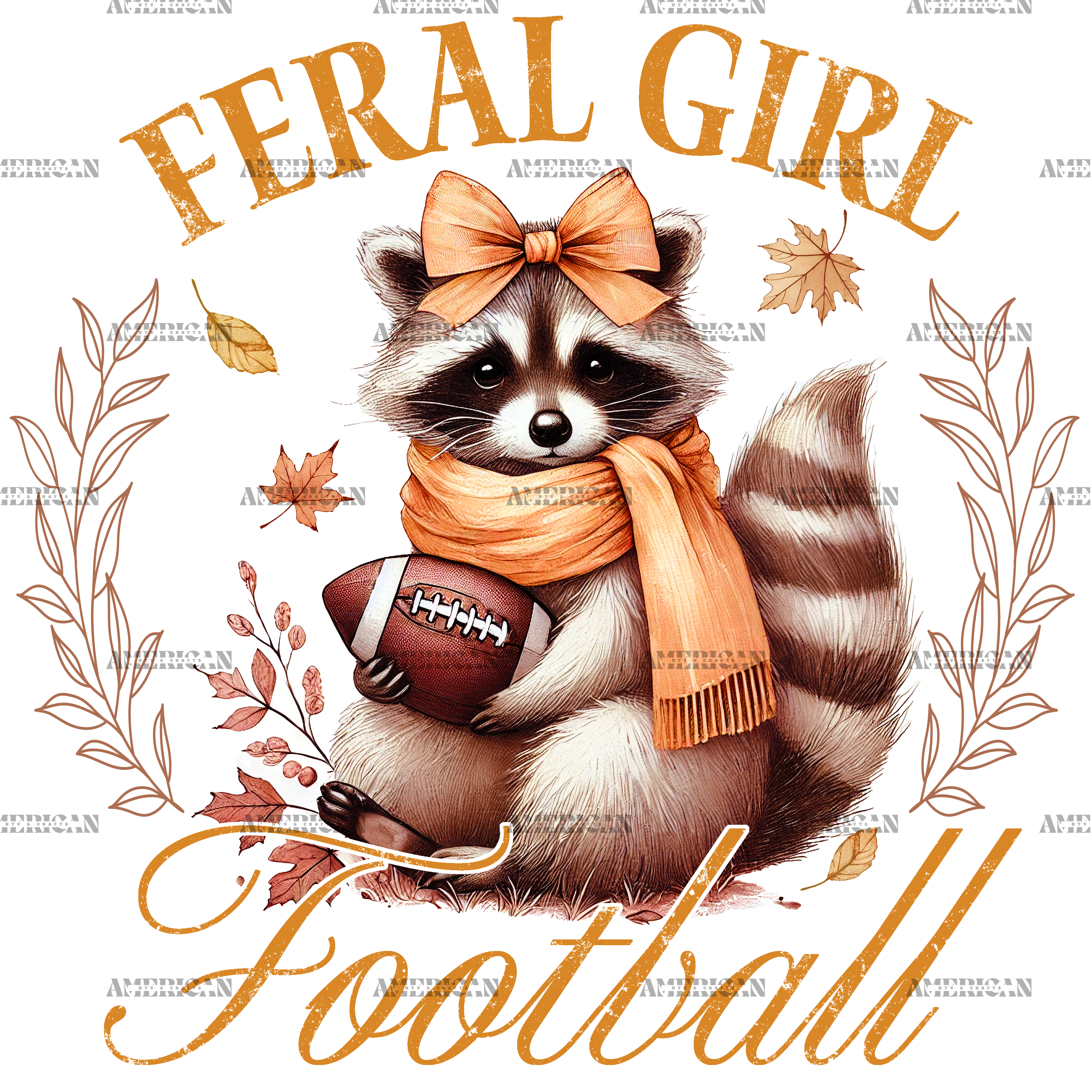 Feral Girl Football-3 DTF Transfer