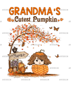 Grandma's Cutest Pumpkin DTF Transfer