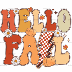 Hello Fall Bolt DTF Transfer