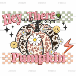 Hey There Pumpkin Checkered DTF Transfer