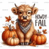 Howdy Fall Cow DTF Transfer