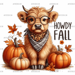 Howdy Fall Cow DTF Transfer