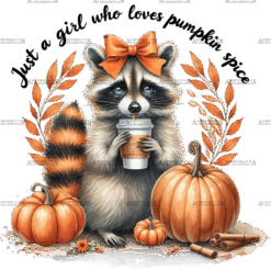 Just A Girl Who Loves Pumpkin Spice-3 DTF Transfer