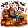 Just Waiting For Fall Skeleton-2 DTF Transfer