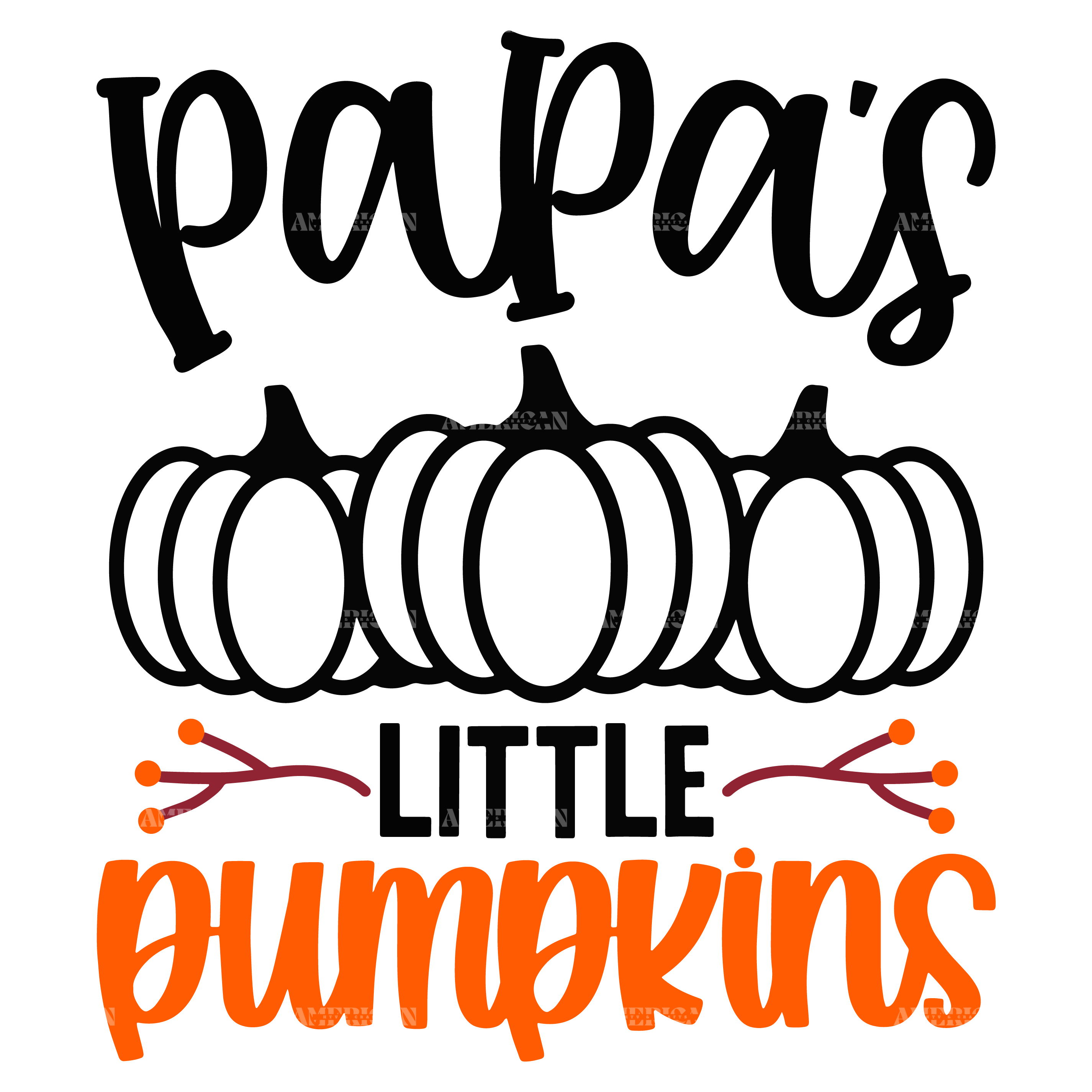 Papa's Little Pumpkins DTF Transfer