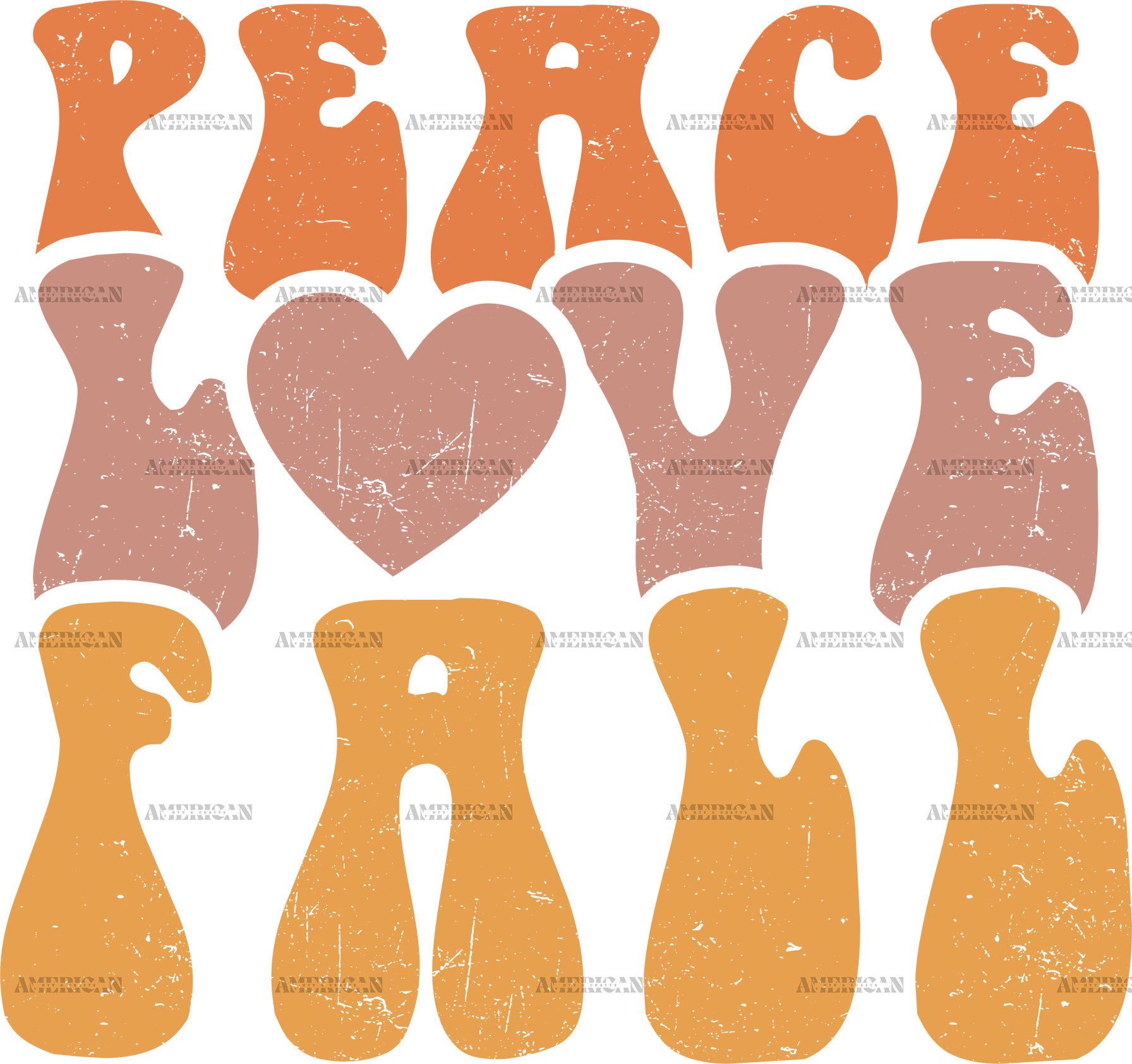 Peace Love Fall DTF Transfer