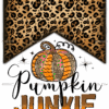 Pumpkin Junkie Leapord DTF Transfer