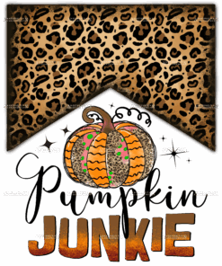 Pumpkin Junkie Leapord DTF Transfer