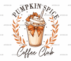Pumpkin Spice Coffee Club DTF Transfer