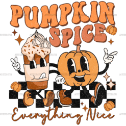 Pumpkin Spice Everything Nice Dotted DTF Transfer
