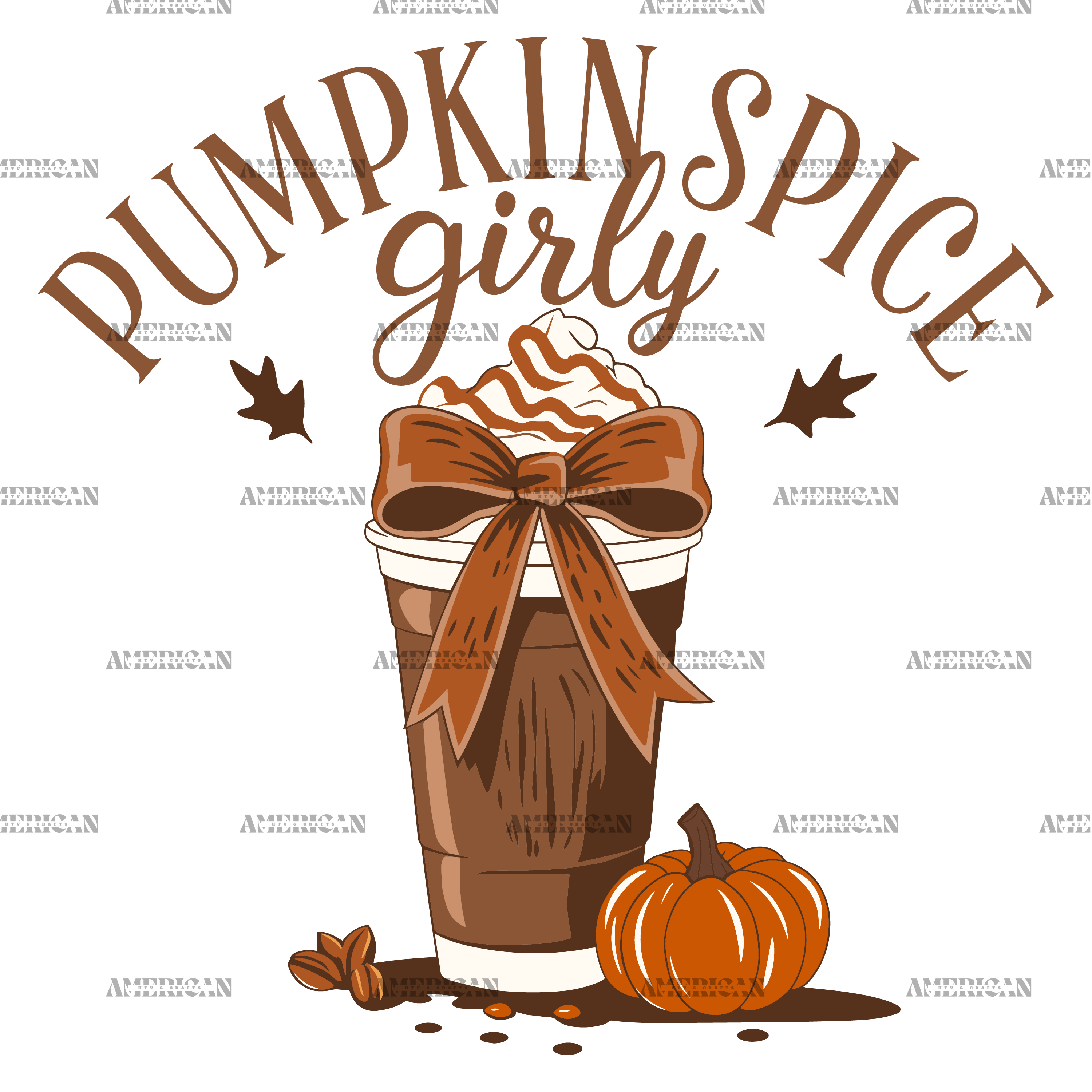 Pumpkin Spice Girly DTF Transfer