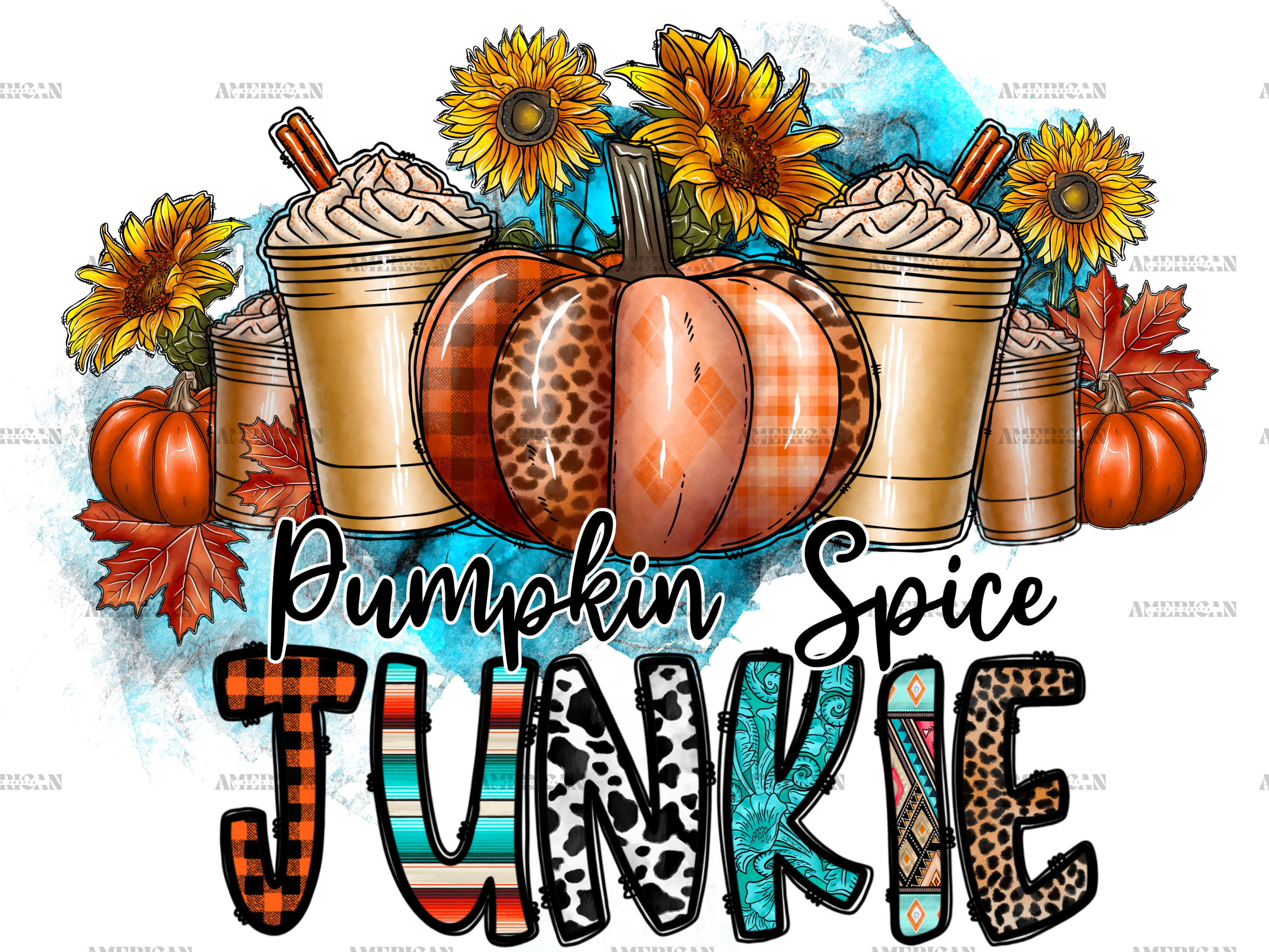 Pumpkin Spice Junkie DTF Transfer