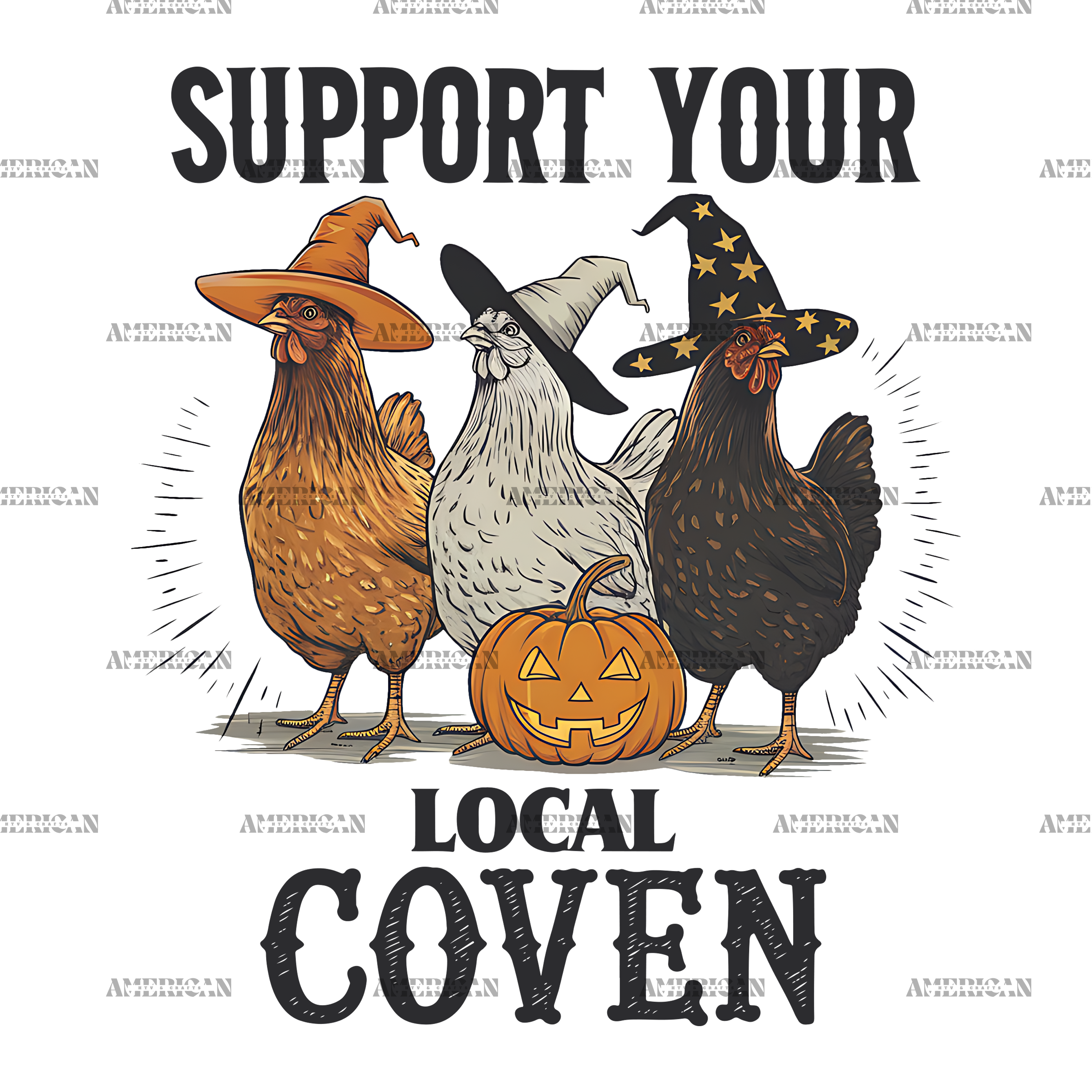 Support Your Local Coven DTF Transfer